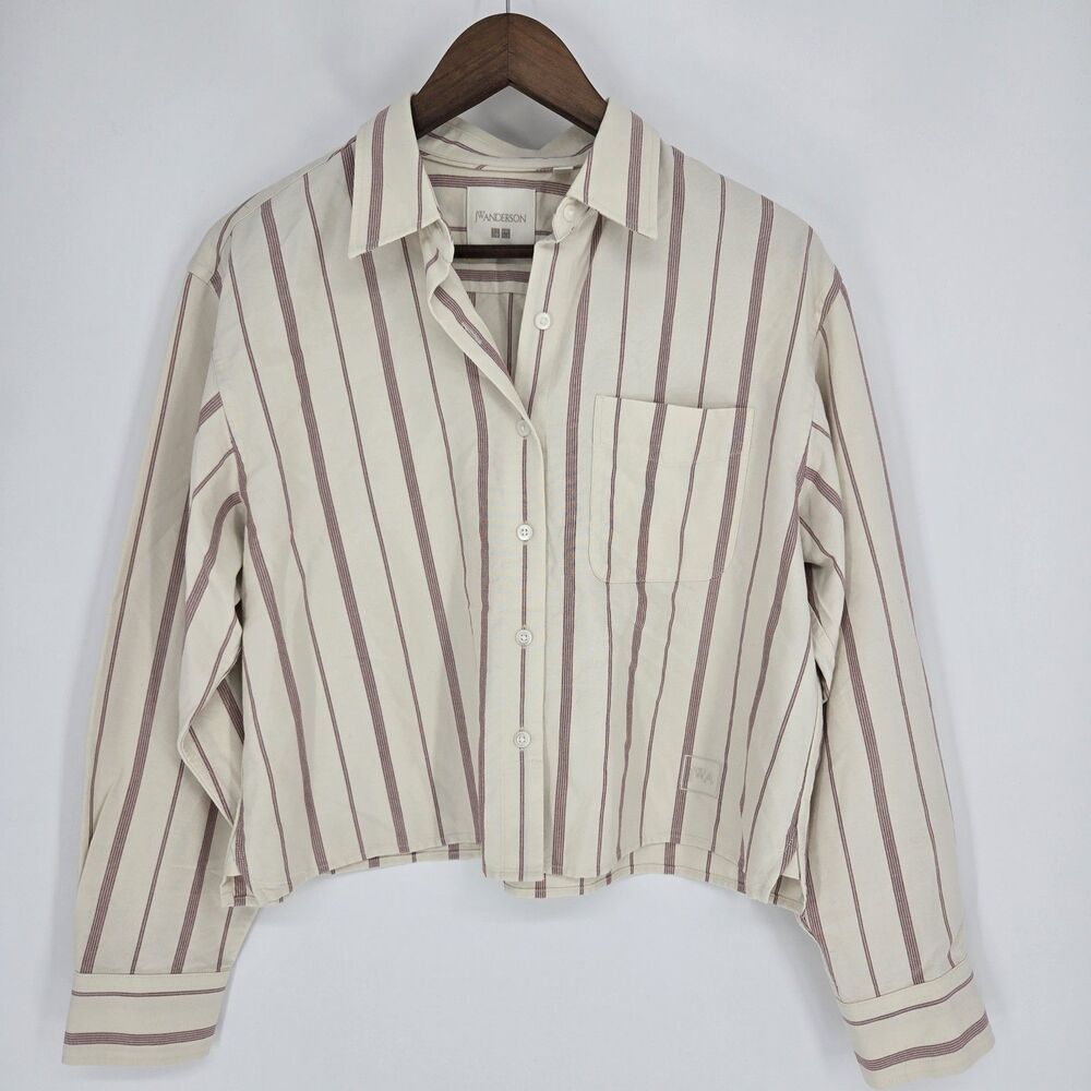 JW Anderson UniQlo Pin Stripe Top Small Boxy Oxford Cropped